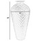 Uniquewise Decorative Modern Gold Metal Honeycomb Design Floor Flower Vase for Entryway, Living Room QI004251 - alternate 3